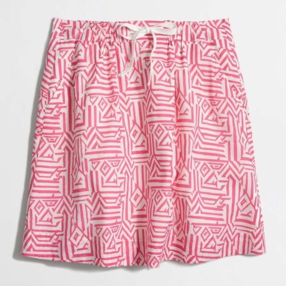 J.Crew Factory Drawstring in Barbie Jacquard Tribal Print